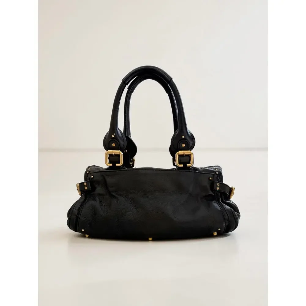 Black Chloé Paddington Bag Rare Vintage Rock n' Roll Stud Chain Padlock